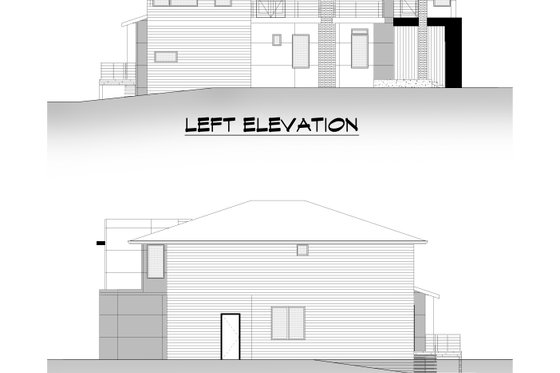 Exterior - Other Elevation 2 for Modern House Plan #1066-215 - 4 bed, 4.5 bath