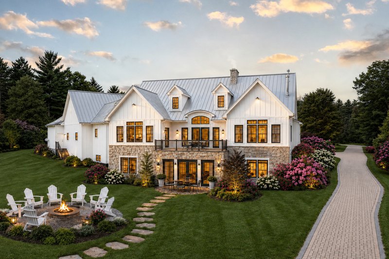 Dream House Plan - Exterior - Rear Elevation 1 for Farmhouse House Plan #928-421 - 2 bed, 2.5 bath