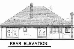 Exterior - Rear Elevation for European House Plan #18-8952 - 3 bed, 2 bath