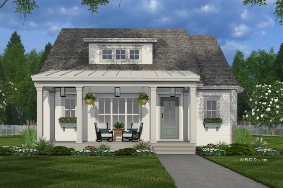 Exterior - Front Elevation 3 for Farmhouse House Plan #51-1282 - 3 bed, 3.5 bath