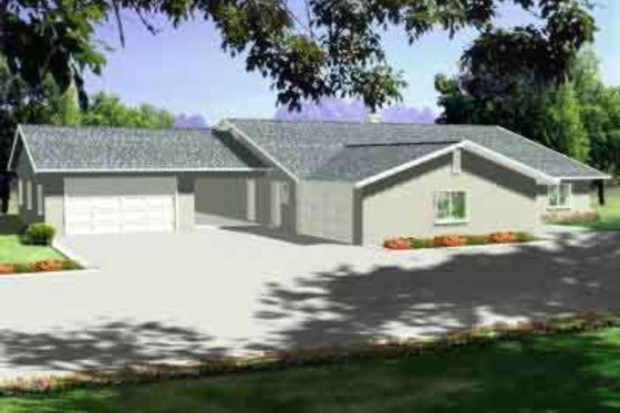 Exterior - Front Elevation 6 for Ranch House Plan #1-716 - 4 bed, 3.5 bath