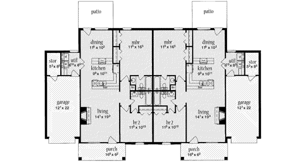 Home Plan - Southern Floor Plan - Main Floor Plan #36-439