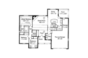 European Style House Plan - 3 Beds 2 Baths 1593 Sq/Ft Plan #46-344 