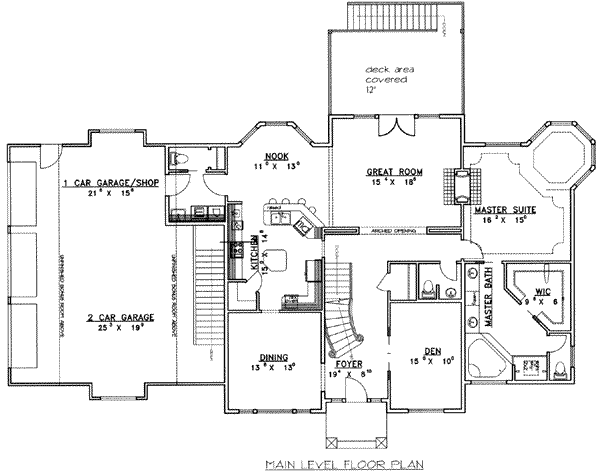 Home Plan - Cabin Floor Plan - Main Floor Plan #117-470