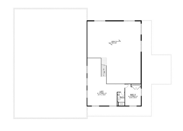 Dream House Plan - Floor Plan - Upper Floor for Barndominium House Plan #1064-505 - 1 bed, 2.5 bath