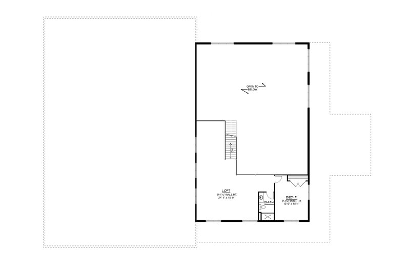 Dream House Plan - Floor Plan - Upper Floor for Barndominium House Plan #1064-505 - 1 bed, 2.5 bath