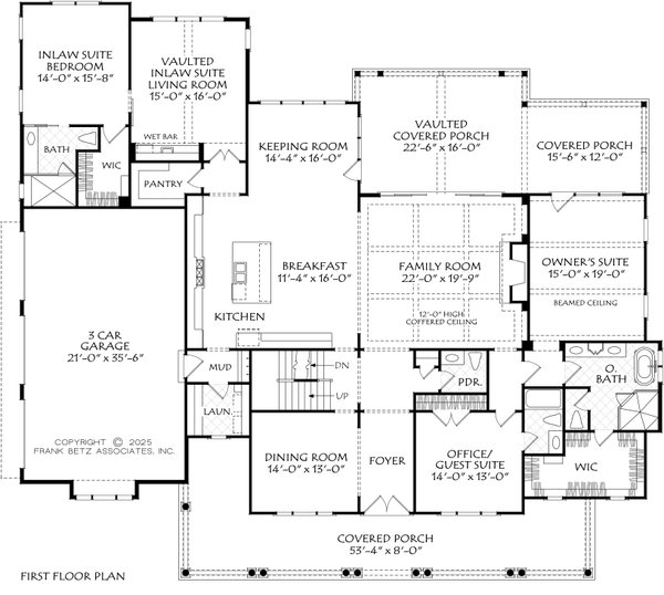 House Blueprint - Traditional Floor Plan - Main Floor Plan #927-1055