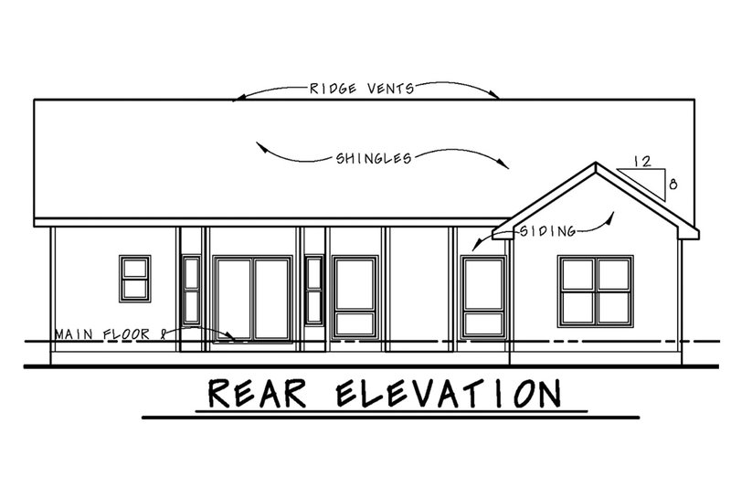 Architectural House Design - Exterior - Front Elevation 3 for Ranch House Plan #20-2291 - 3 bed, 2.5 bath