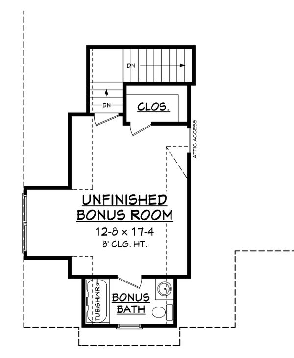 Dream House Plan - Optional Bonus Level