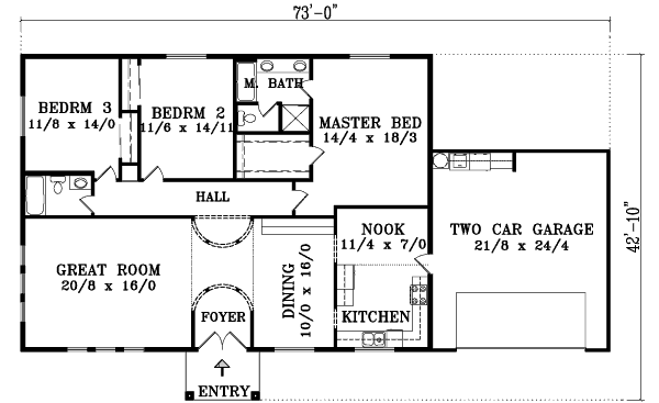 European Floor Plan - Main Floor Plan #1-1366