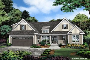 Ranch Exterior - Front Elevation Plan #929-1109