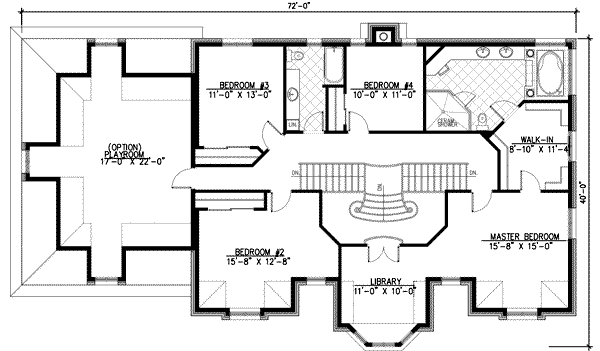 European Floor Plan - Upper Floor Plan #138-147