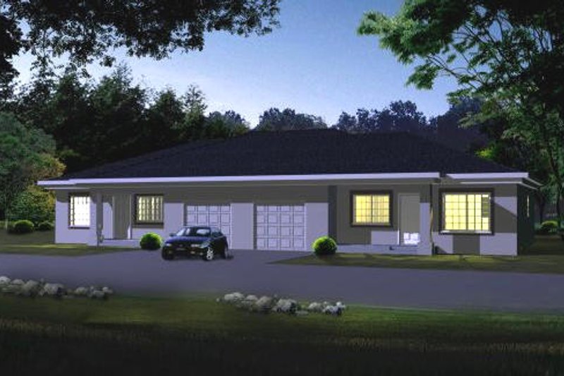 Architectural House Design - Ranch Exterior - Front Elevation Plan #1-805