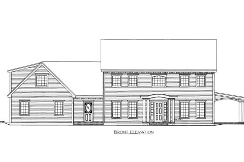 Dream House Plan - Exterior - Front Elevation 3 for Traditional House Plan #117-795 - 4 bed, 2.5 bath