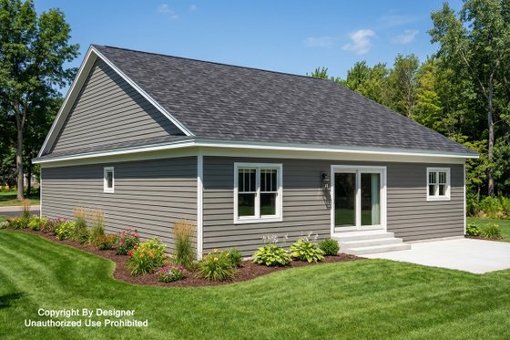Exterior - Rear Elevation for Craftsman House Plan #51-1531 - 3 bed, 2 bath