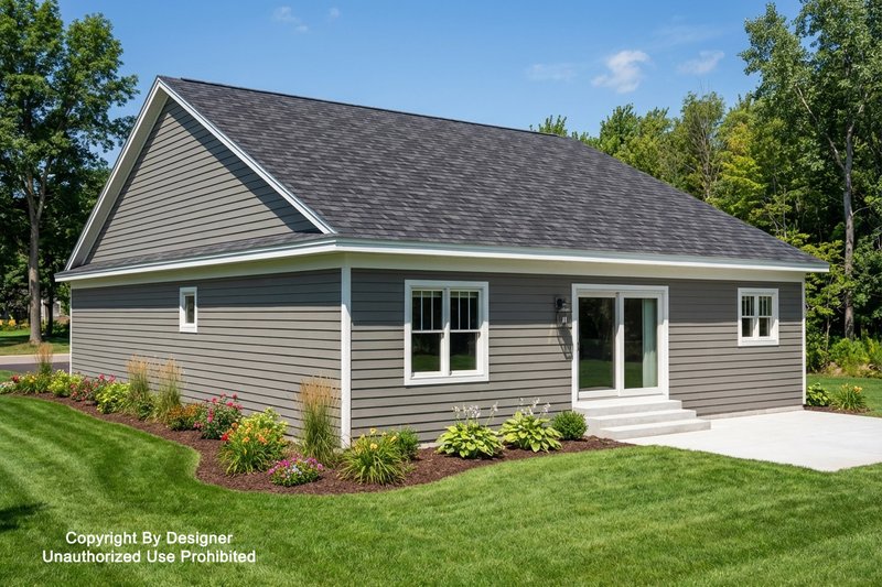 House Plan Design - Exterior - Rear Elevation for Craftsman House Plan #51-1531 - 3 bed, 2 bath