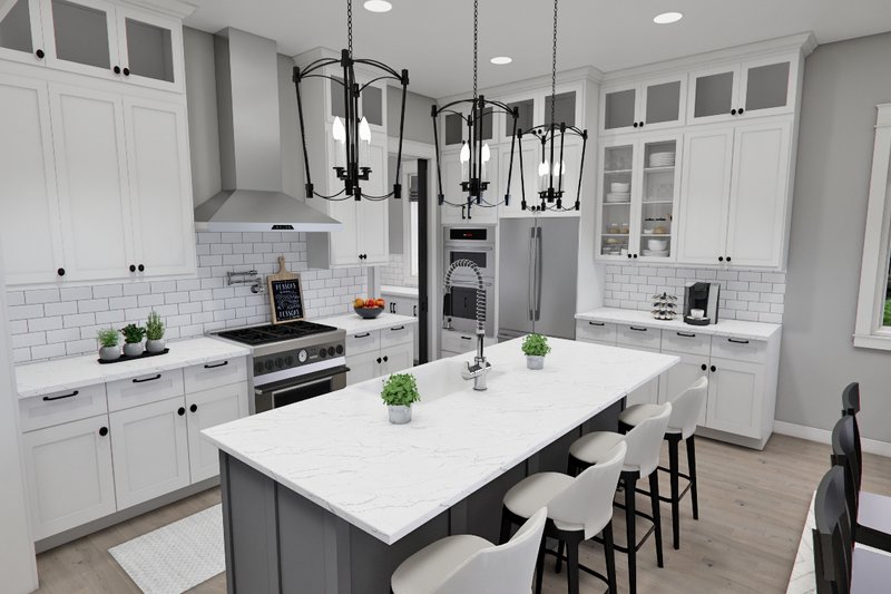 House Blueprint - Interior - Kitchen 1 for Farmhouse House Plan #51-1276 - 4 bed, 3.5 bath