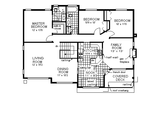 House Blueprint - European Floor Plan - Main Floor Plan #18-265