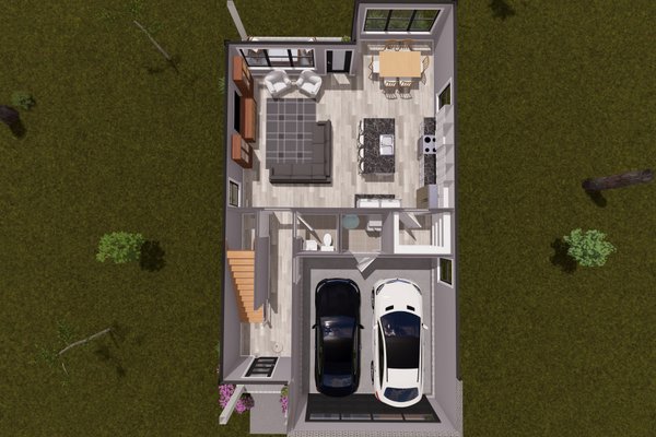 House Blueprint - Modern Floor Plan - Main Floor Plan #513-2431