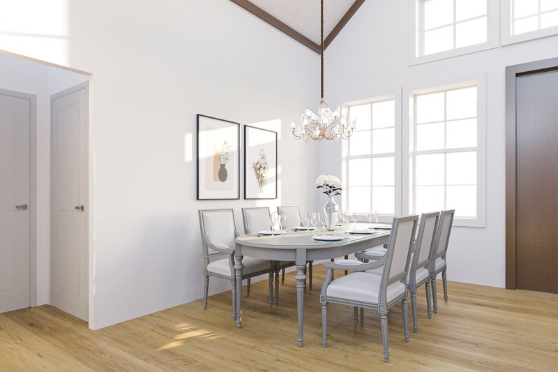 Architectural House Design - Interior - Dining Room for Craftsman House Plan #54-557 - 3 bed, 2 bath
