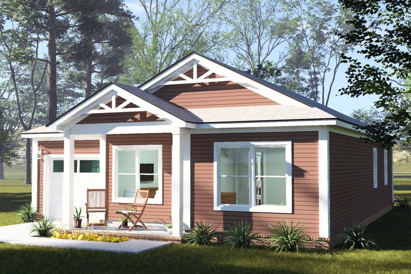 Architectural House Design - Exterior - Other Elevation 3 for Cottage House Plan #513-2456 - 2 bed, 2 bath