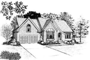 European Exterior - Front Elevation Plan #410-373