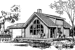 Exterior - Front Elevation for Craftsman House Plan #60-905 - 3 bed, 2 bath