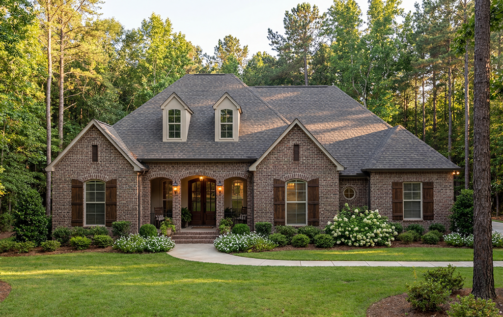 Exterior - Front Elevation 2 for European House Plan #406-9613 - 3 bed, 2.5 bath