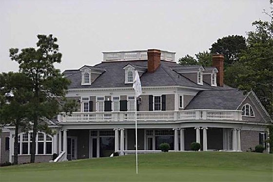 Exterior - Rear Elevation for Southern House Plan #137-186 - 4 bed, 5.5 bath