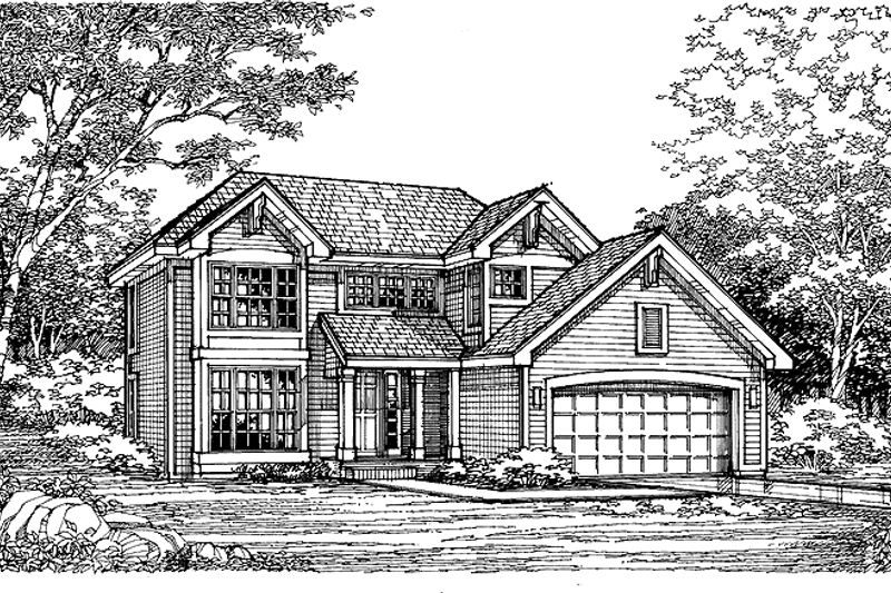 Home Plan - Traditional Exterior - Front Elevation Plan #320-605