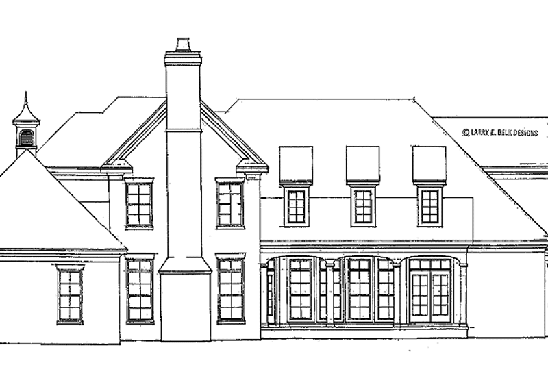 Architectural House Design - Exterior - Rear Elevation for Country House Plan #952-268 - 4 bed, 3.5 bath