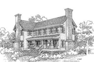 Country Exterior - Front Elevation Plan #929-261