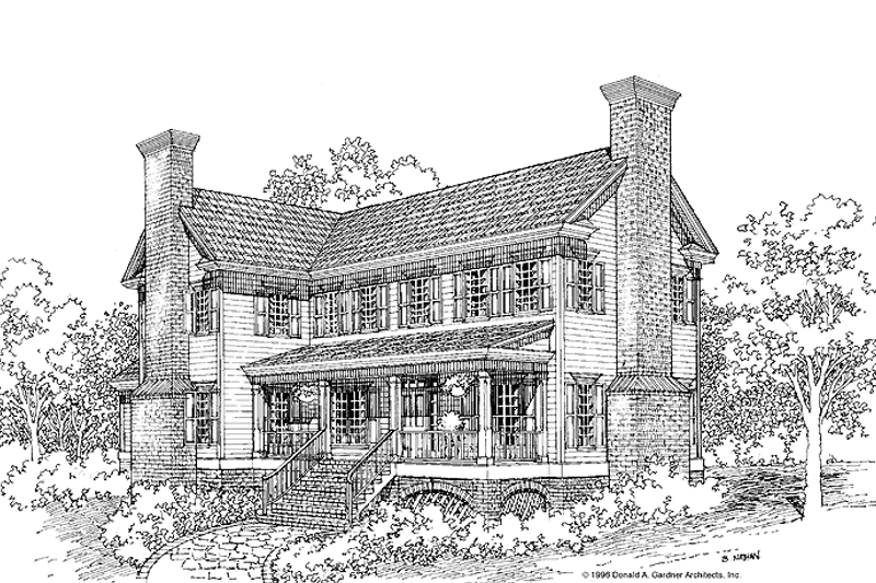 Architectural House Design - Country Exterior - Front Elevation Plan #929-261