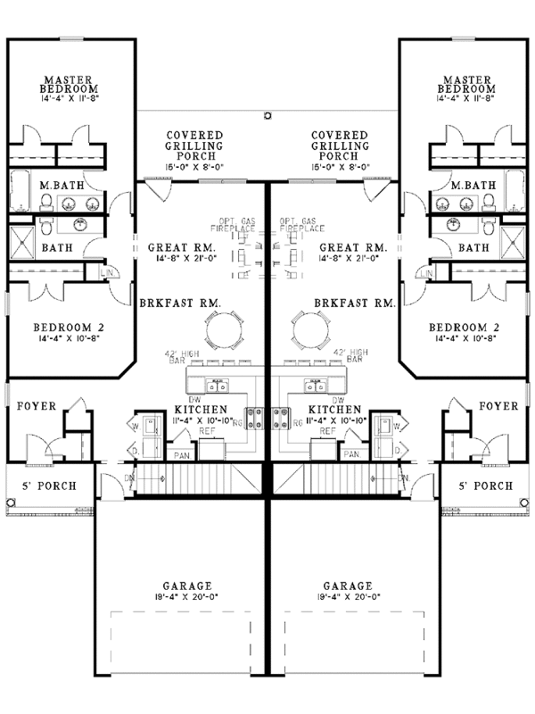 House Plan Design - Ranch Floor Plan - Main Floor Plan #17-3051