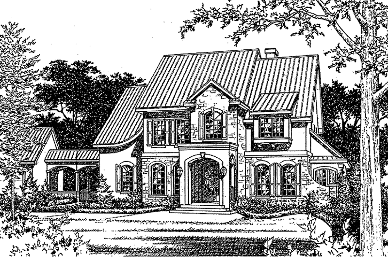 Architectural House Design - Colonial Exterior - Front Elevation Plan #472-297