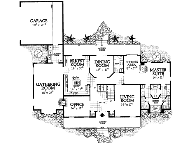 Home Plan - Colonial Floor Plan - Main Floor Plan #72-472
