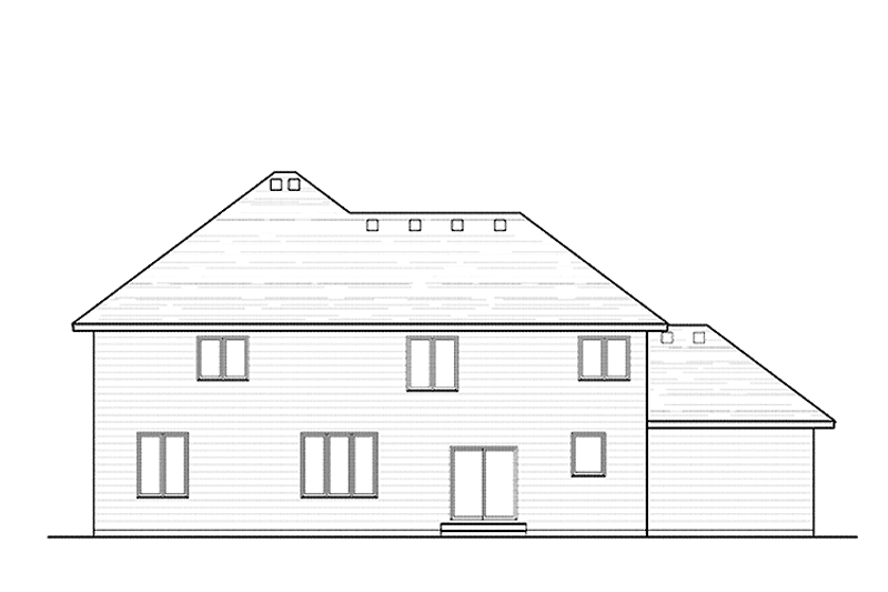 Home Plan - Exterior - Rear Elevation for Traditional House Plan #51-1027 - 4 bed, 2.5 bath