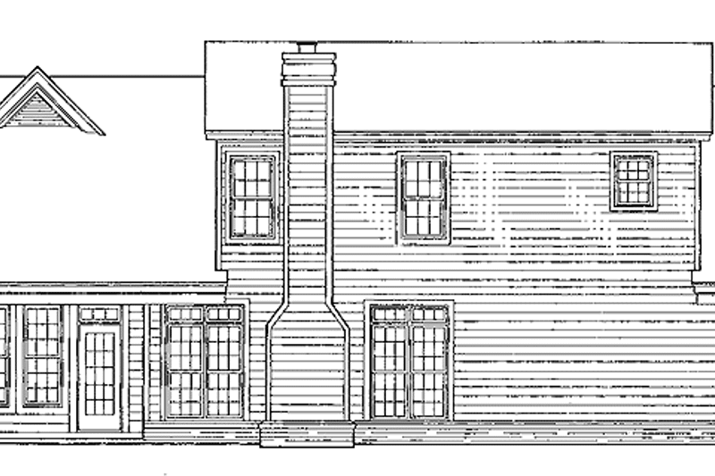 Dream House Plan - Exterior - Rear Elevation for Country House Plan #952-68 - 4 bed, 2.5 bath