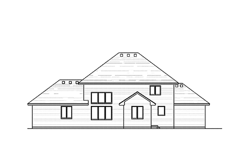 Home Plan - Exterior - Rear Elevation for Colonial House Plan #51-1040 - 4 bed, 2.5 bath