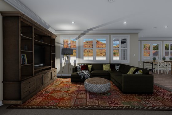 Interior - Family Room for Traditional House Plan #1060-60 - 3 bed, 2 bath