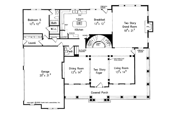 Floor Plan - Main Floor for Classical House Plan #927-605 - 5 bed, 4.5 bath