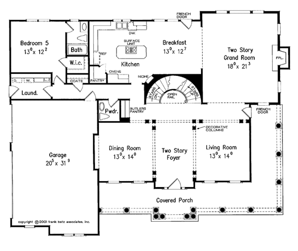 Home Plan - Classical Floor Plan - Main Floor Plan #927-605