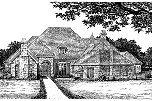 House Plan Design - Exterior - Front Elevation for European House Plan #310-1160 - 4 bed, 3.5 bath