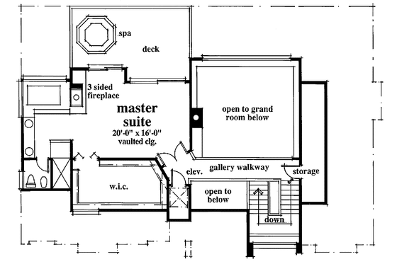 Floor Plan - Upper Floor for Country House Plan #930-33 - 3 bed, 3.5 bath