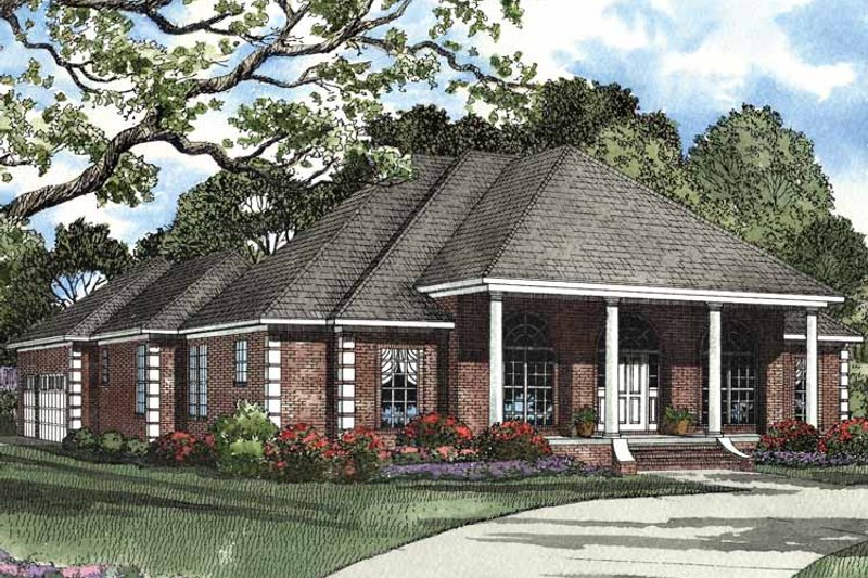 Home Plan - Exterior - Front Elevation 3 for Classical House Plan #17-2988 - 4 bed, 3 bath