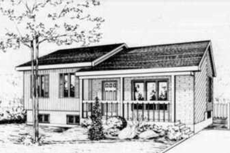 Architectural House Design - Traditional Exterior - Front Elevation Plan #25-1058