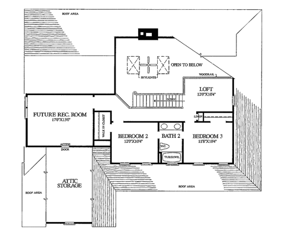 Home Plan - Country Floor Plan - Upper Floor Plan #137-327