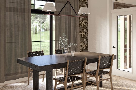 Interior - Dining Room for Farmhouse House Plan #455-207 - 4 bed, 3.5 bath