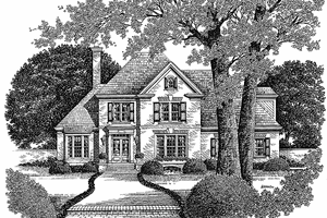 Home Plan - Exterior - Front Elevation for Colonial House Plan #429-99 - 3 bed, 3 bath