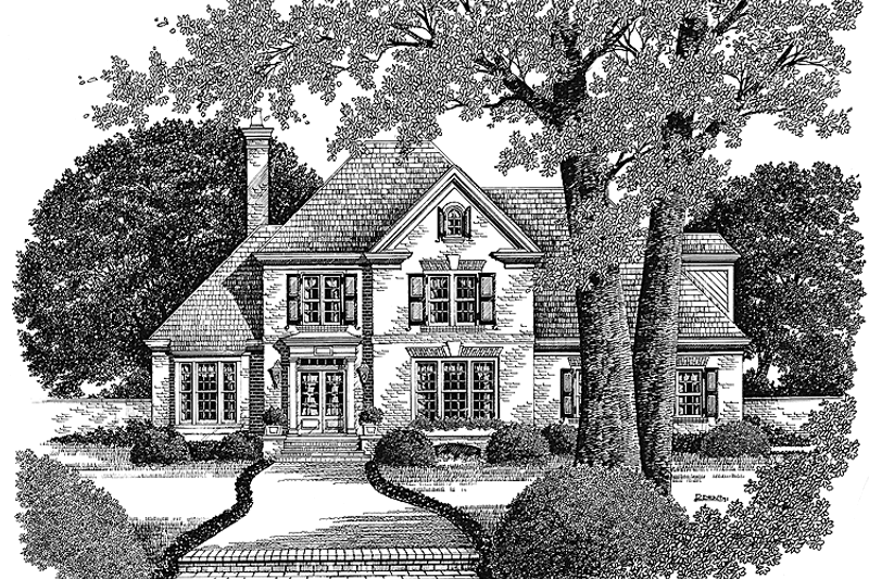 Dream House Plan - Colonial Exterior - Front Elevation Plan #429-99